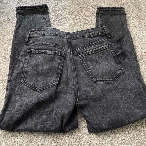 Old Navy O.G Faded Black Straight High Rise Jeans Size 4 - Picture 4 of 8